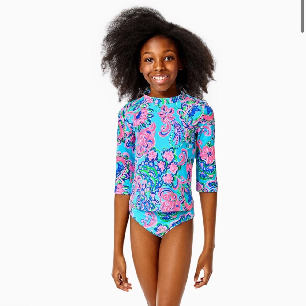 Lilly Pulitzer girls Bobby rashguard set size 6